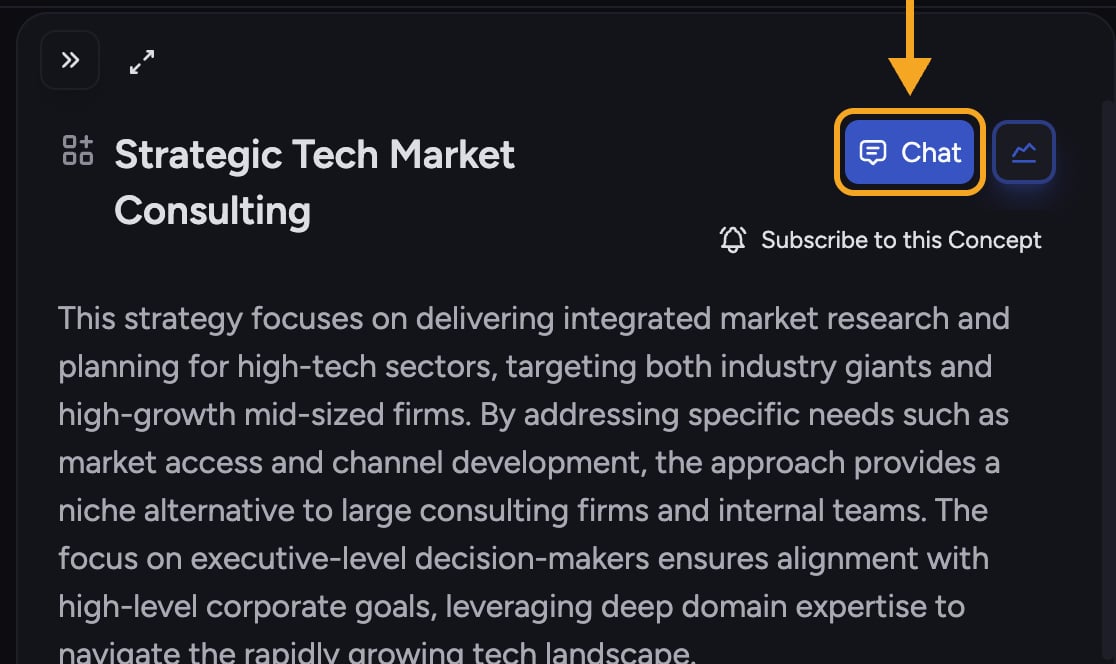 Chief: What are Concepts? — A Concept opened, ready to chat