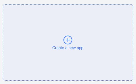 Create a new app button in the e-conomic developer portal