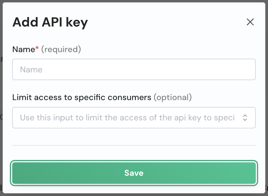 Create API Key