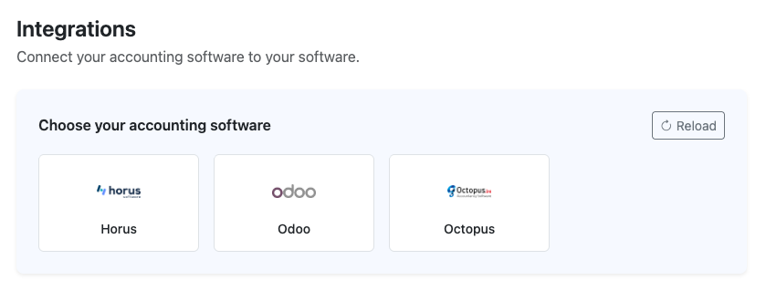 Connector choice shown inside your own product