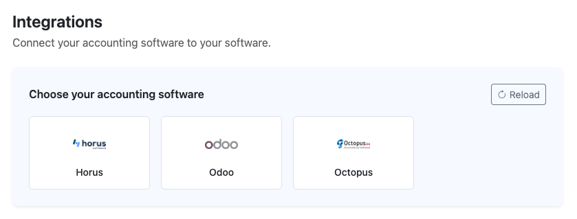 Connector choice shown inside your own product