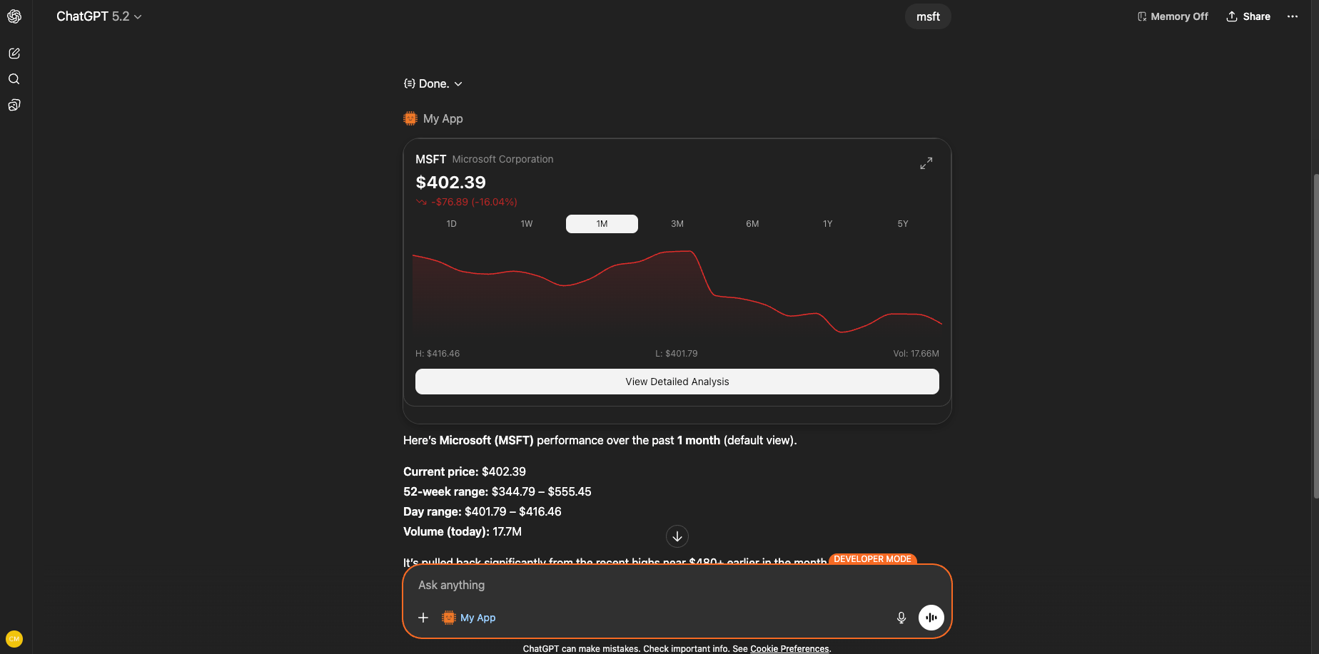 Widget shown in both light and dark mode