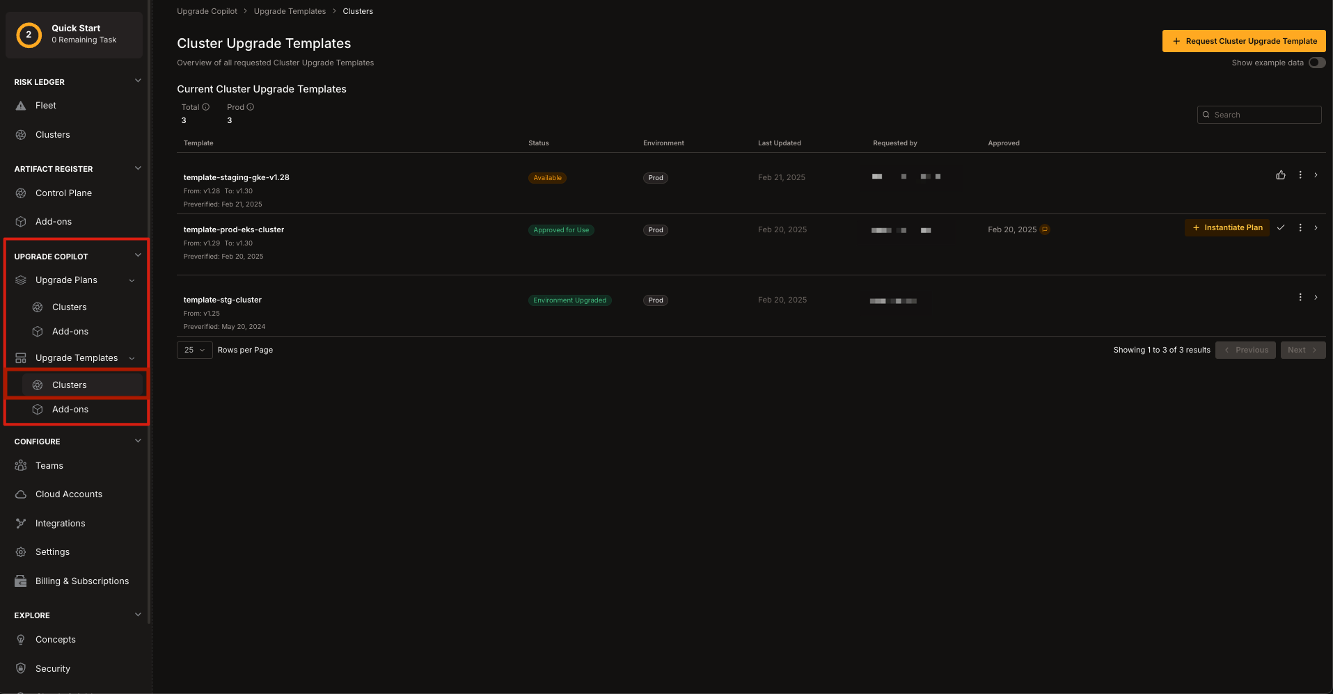 Navigate to Upgrade Copilot