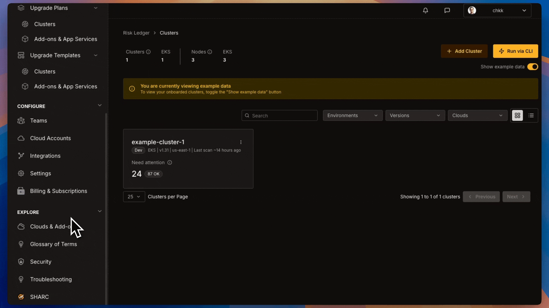 Tokens Tab