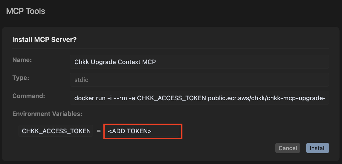 Tokens Tab