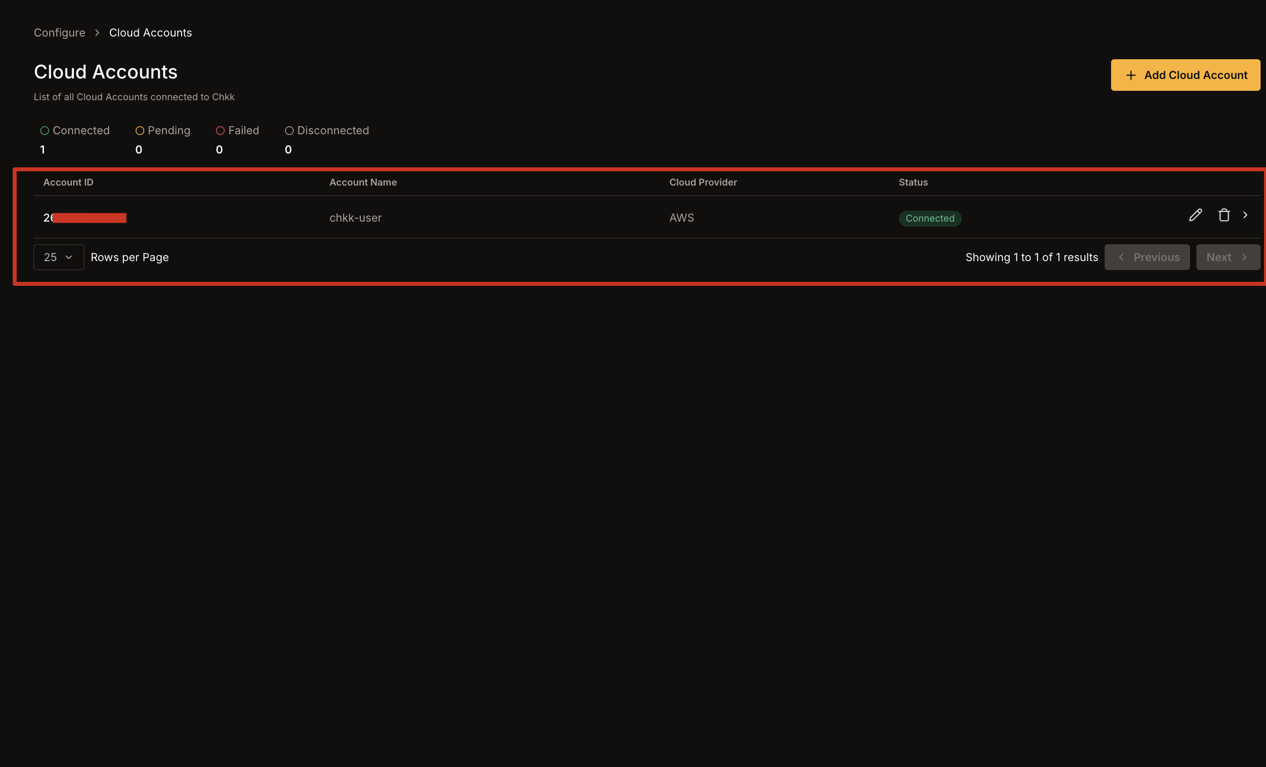 Successful connection screenshot