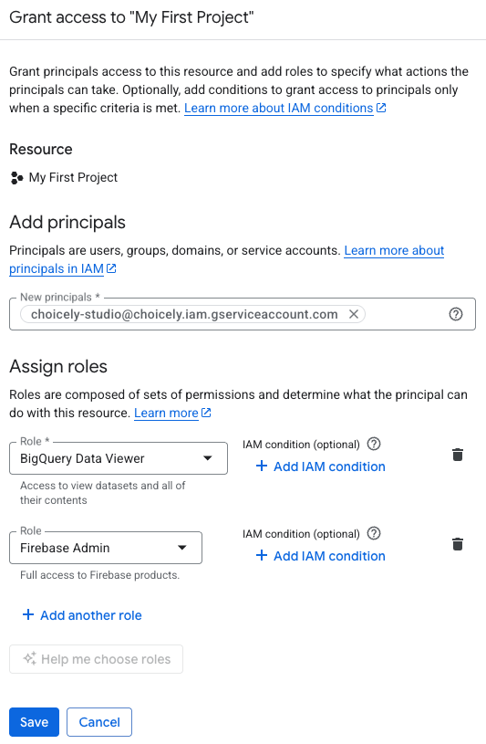 Firebase grant access