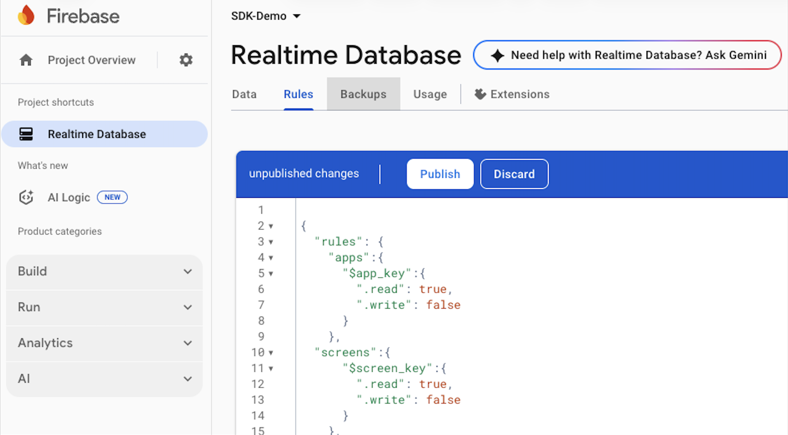 Firebase realtime database rules