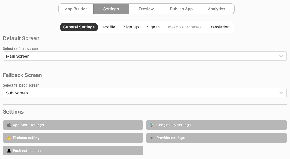 Studio General Settings