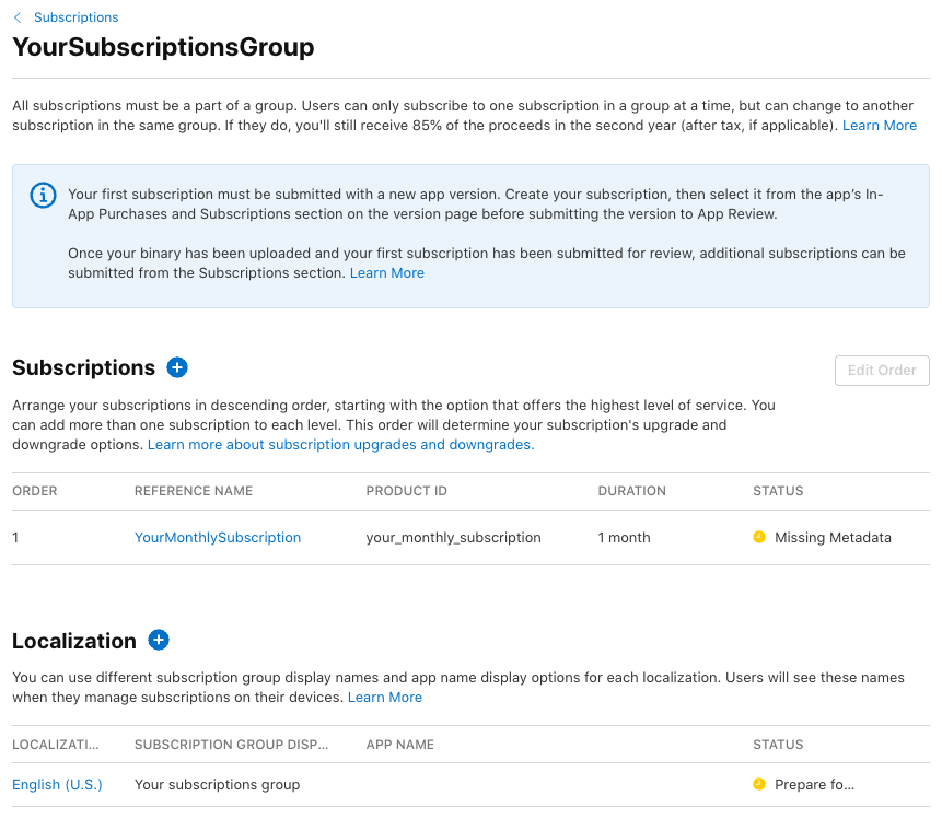 Subscription Group