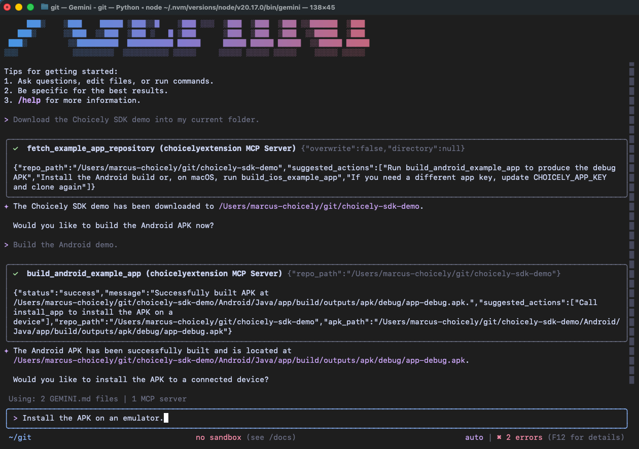 Android install screenshot