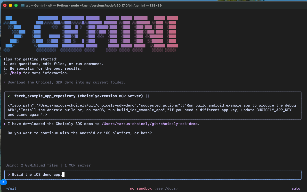 iOS build screenshot