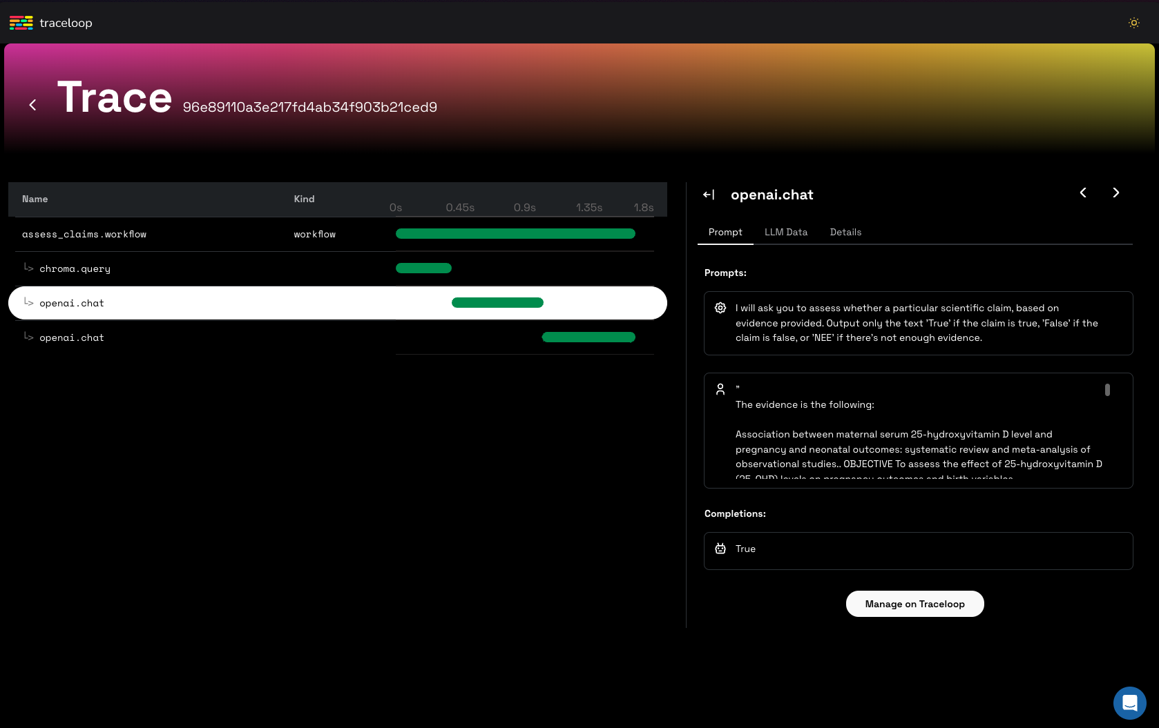 OpenLLMetry - Chroma Docs