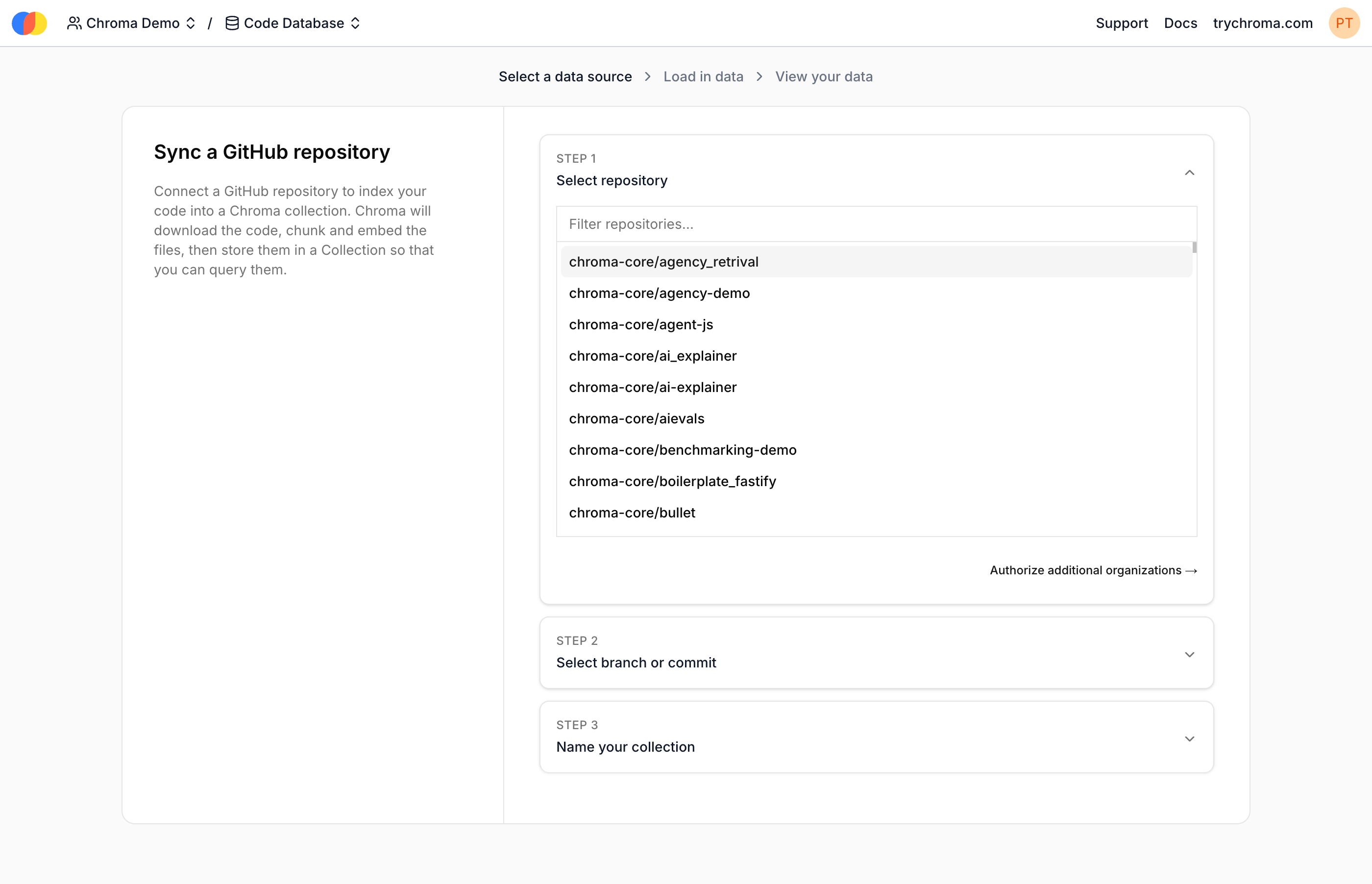 /sync repo to Chroma Collection UI