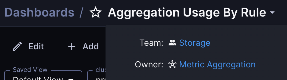 Select the name to display header nav
