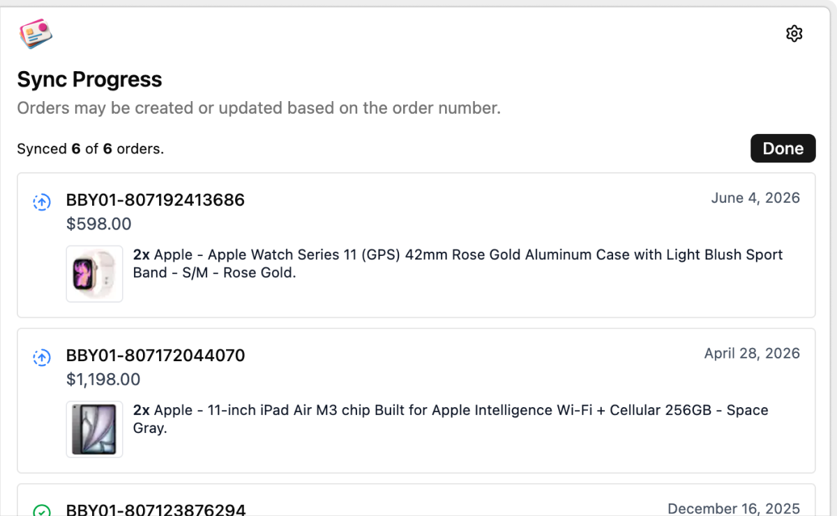 The Churning Tracker extension popup