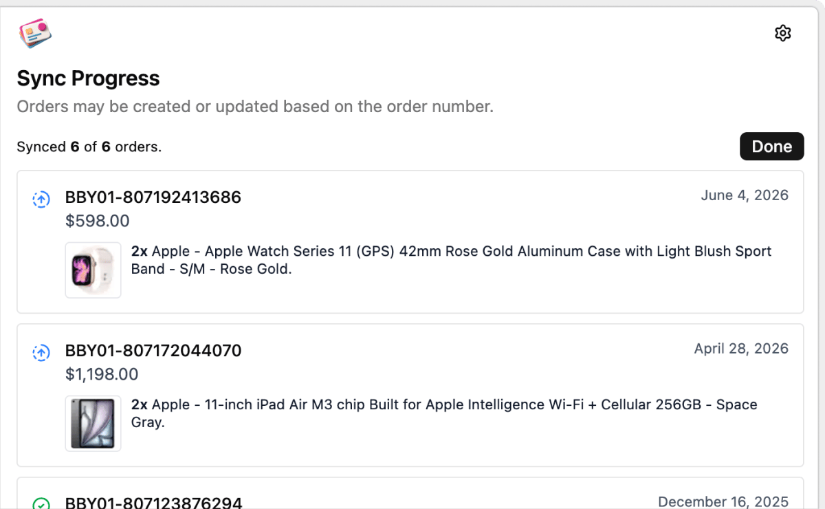 The Churning Tracker extension popup
