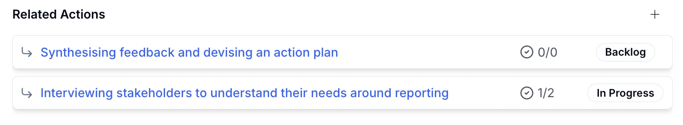 Adding related actions