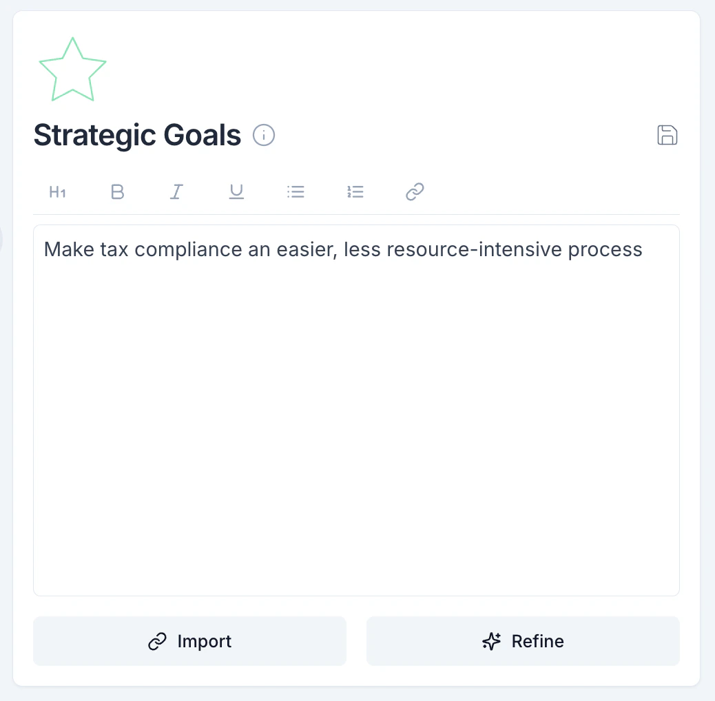 Editing strategic goals