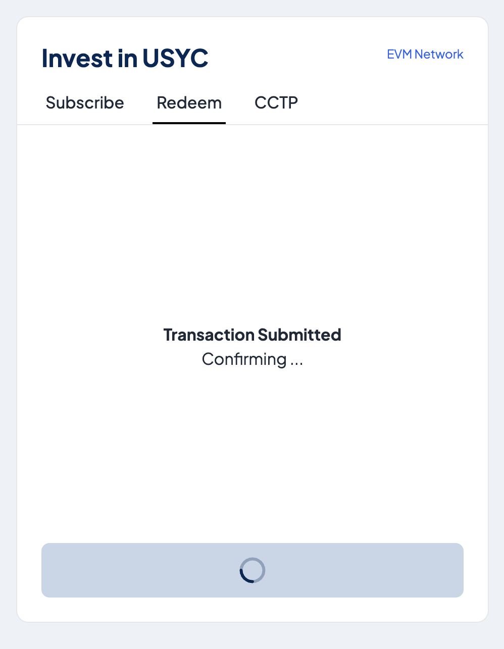 Redeem Confirm Tx step 2
