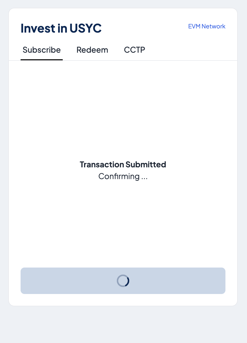 Subscribe Confirm Tx step 2