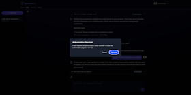 OAuth authorization flow in chat