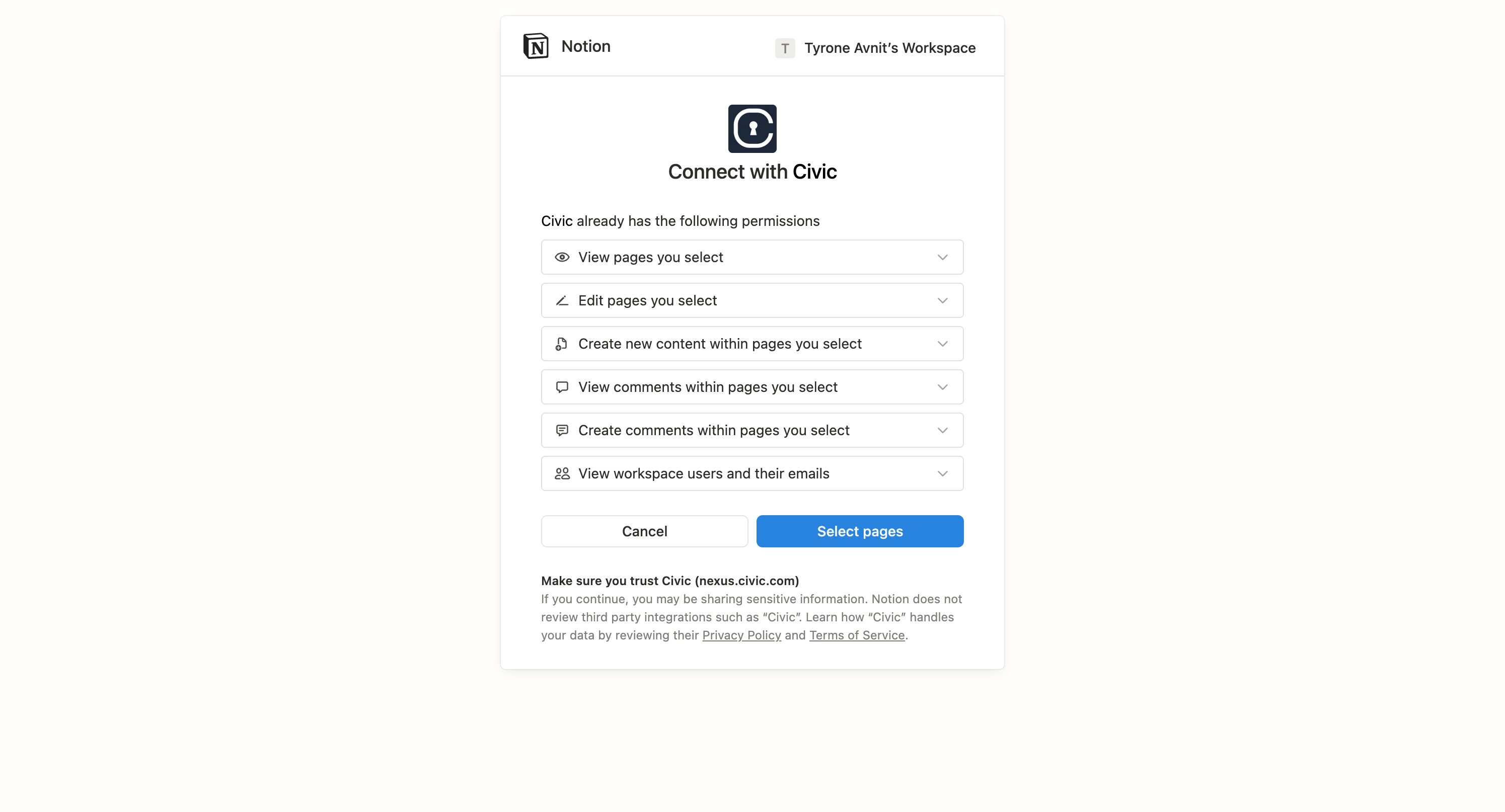 GitHub OAuth authorization screen