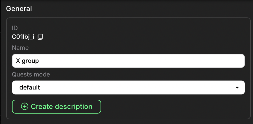 Rename the default group