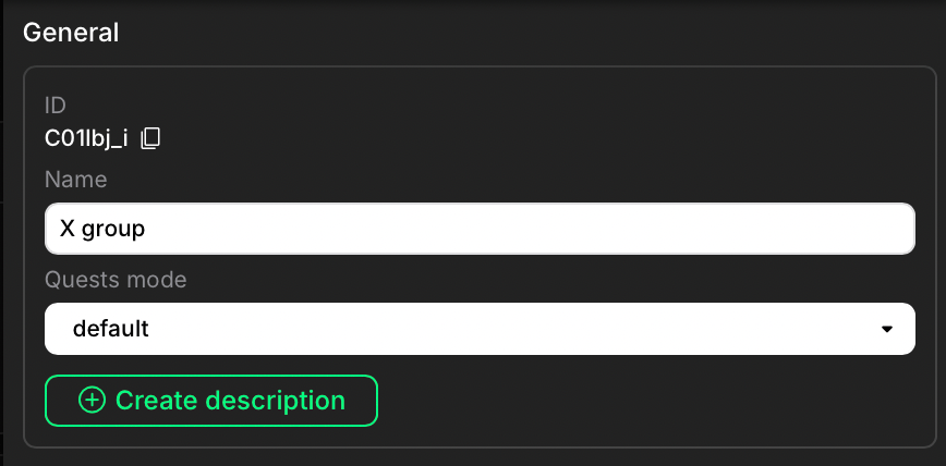 Rename the default group