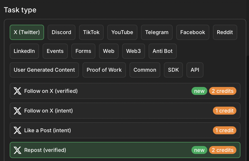 Repost task type