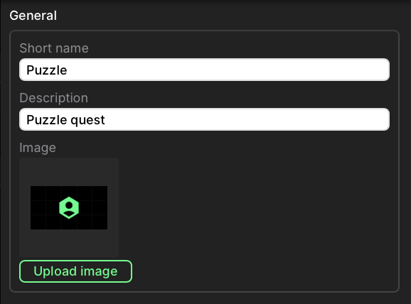 Quest reward general settings panel