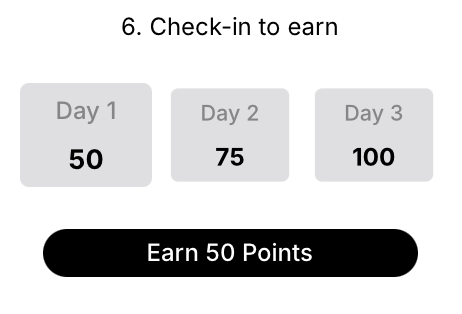 Daily checkin before claiming