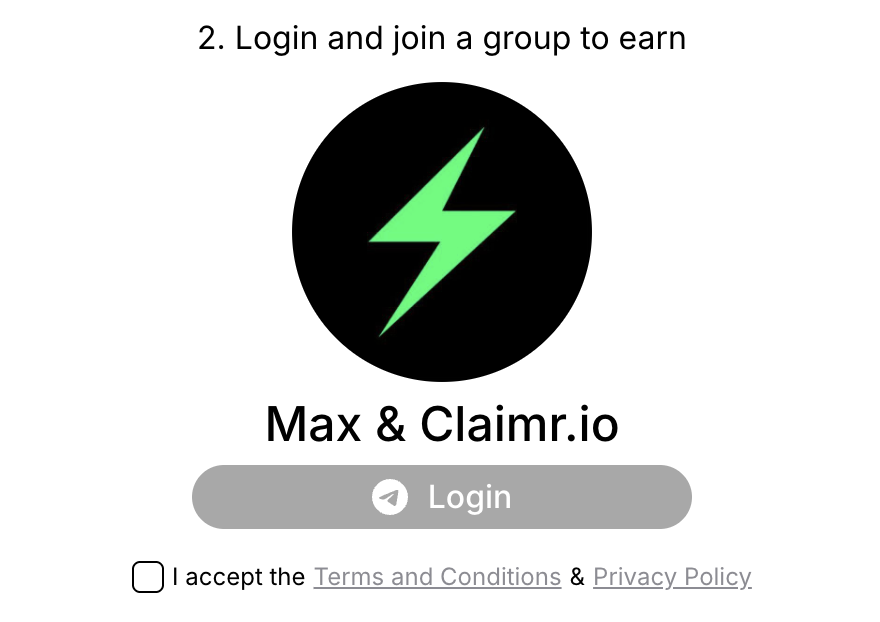 Example join Telegram group task