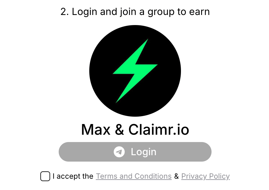 Example join Telegram group task