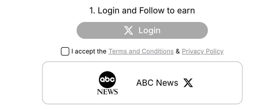 Example log in and follow X task