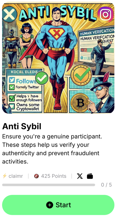 Example quest card with an image