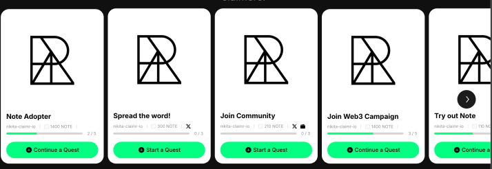 Example slider layout