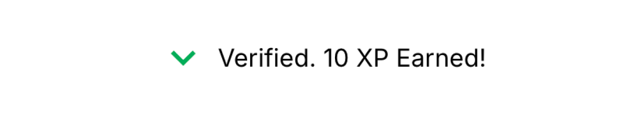 Example completion message