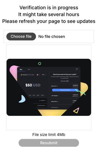 Example verification state