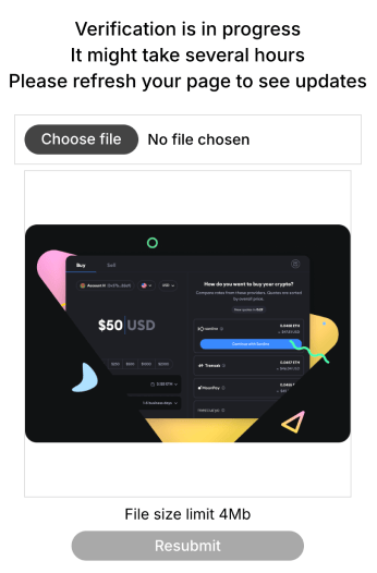 Example verification state