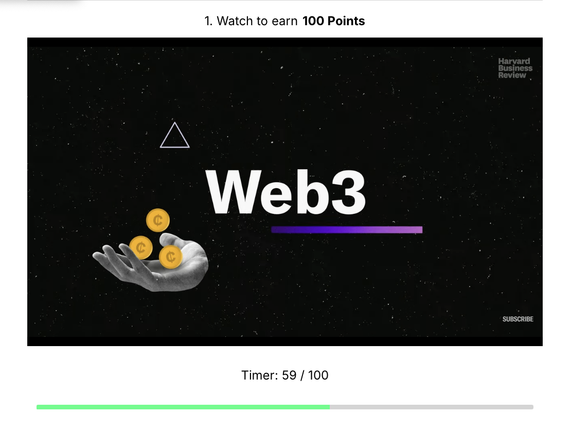 Example watch YouTube task, post-login state