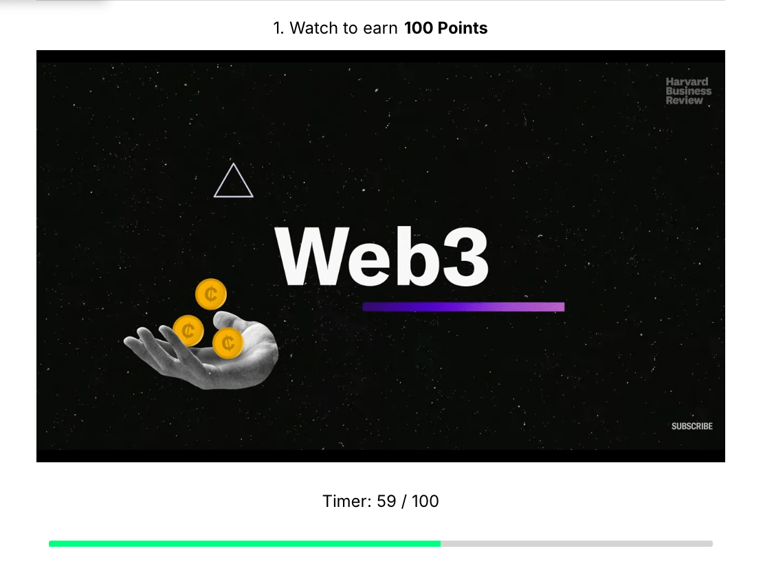 Example watch YouTube task, post-login state