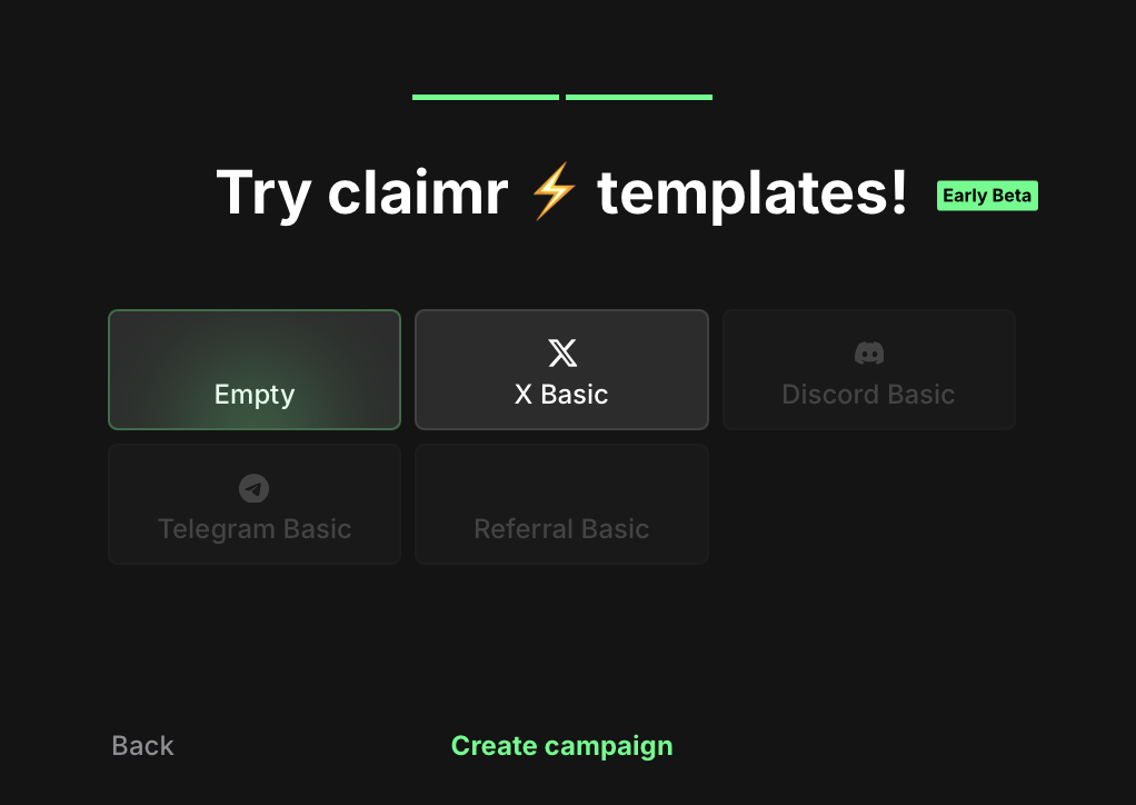 Campaign templates stage