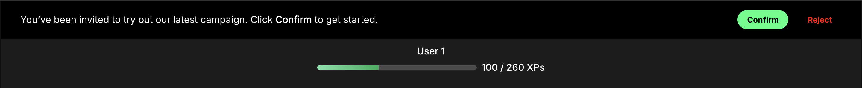 Join test group confirmation pop-up