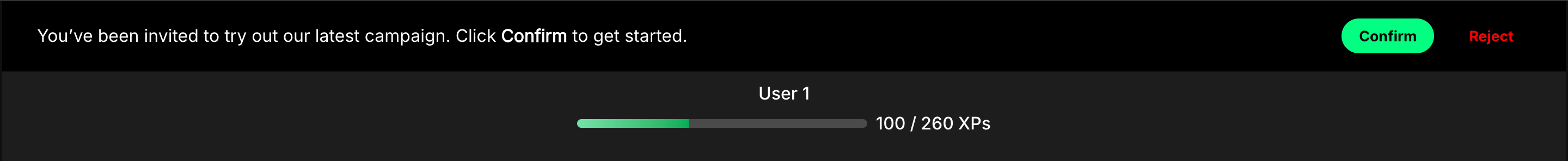 Join test group confirmation pop-up