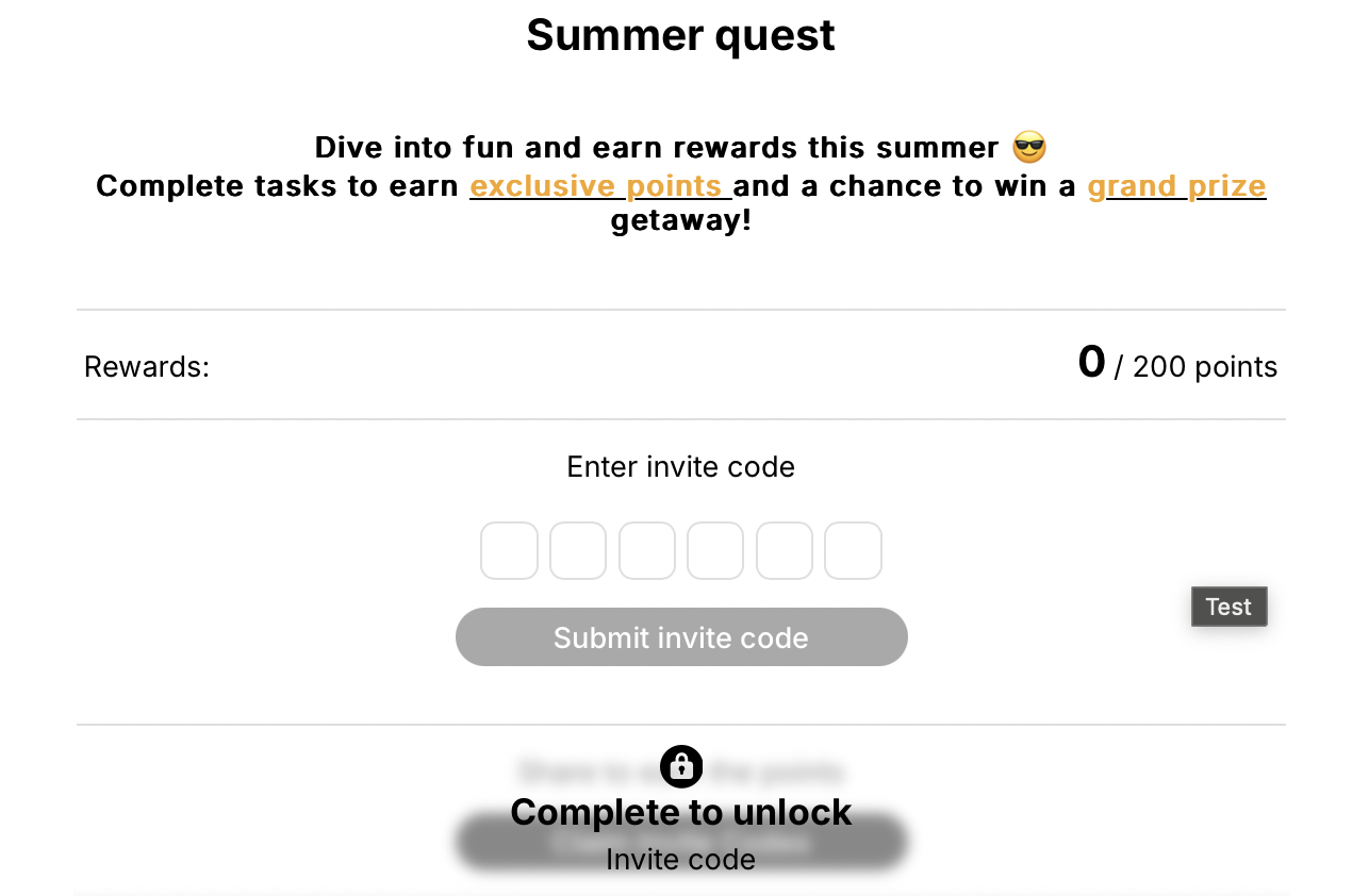 Enter invite code task preview mode