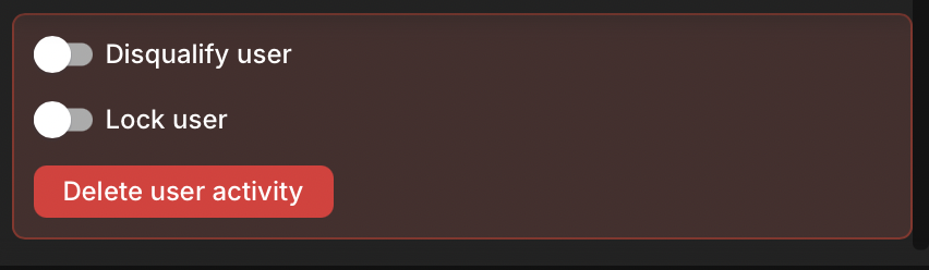 Actions section