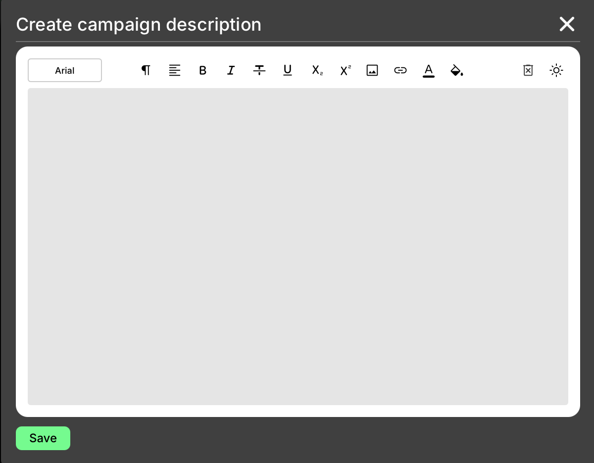 Description text editor
