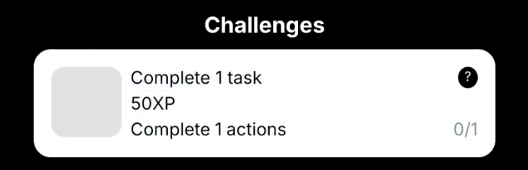 Example of a not-completed challenge