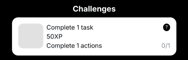Example of a not-completed challenge